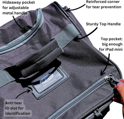 . 29 inch Jumbo Size 8 Pockets Wheeled Rolling Duffel Bag Water Resistant Luggage Lightweight Travel Suitcase with Retractable Handle