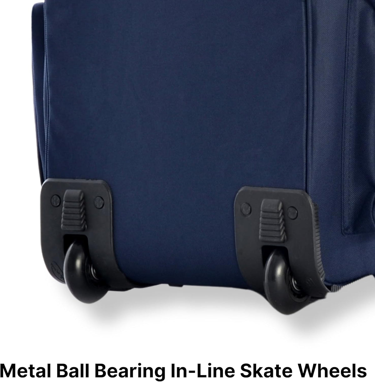 . 29 inch Jumbo Size 8 Pockets Wheeled Rolling Duffel Bag Water Resistant Luggage Lightweight Travel Suitcase with Retractable Handle