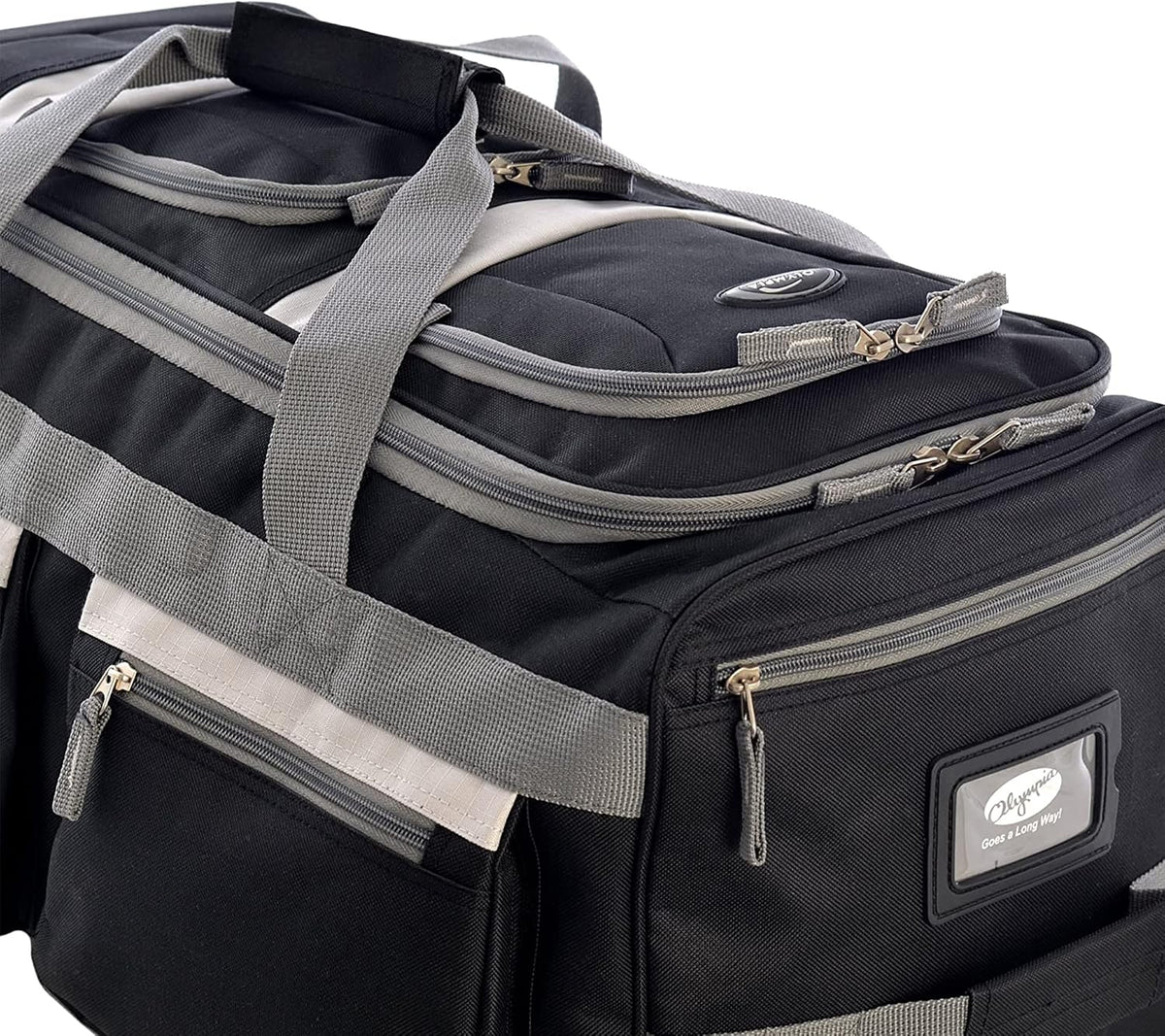. 29 inch Jumbo Size 8 Pockets Wheeled Rolling Duffel Bag Water Resistant Luggage Lightweight Travel Suitcase with Retractable Handle