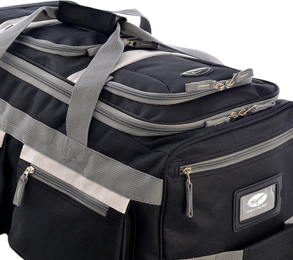 . 29 inch Jumbo Size 8 Pockets Wheeled Rolling Duffel Bag Water Resistant Luggage Lightweight Travel Suitcase with Retractable Handle