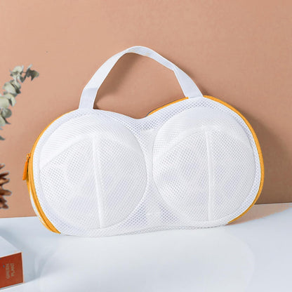 3Pcs Bra Wash Bags for Laundry Lingerie Underwear Brassiere Bag Set for Washing Machine With Zipper Women Delicates Blue (A to C Cups)