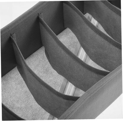 3pcs Drawer Organizer Clothes Storage Bins with 6 Compartments Each, Foldable Cloth Underwear Storage Boxes for Bras and Belts, Versatile Closet and Bedroom Divider Organizer