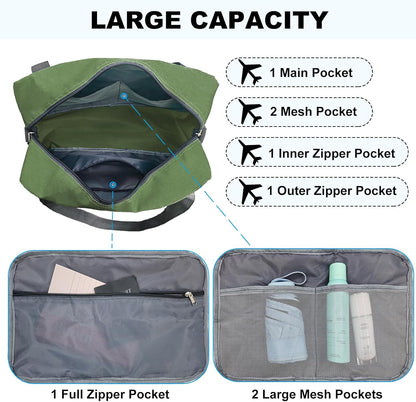 For Spirit Airlines Personal Item Bag 18x14x8 in Underseat Carry-on Luggage foldable Travel Duffle Bag for Airplanes (30L, Navy)