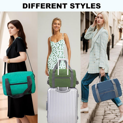 For Spirit Airlines Personal Item Bag 18x14x8 in Underseat Carry-on Luggage foldable Travel Duffle Bag for Airplanes (30L, Navy)