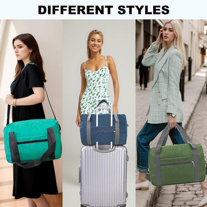 For Spirit Airlines Personal Item Bag 18x14x8 in Underseat Carry-on Luggage foldable Travel Duffle Bag for Airplanes (30L, Navy)