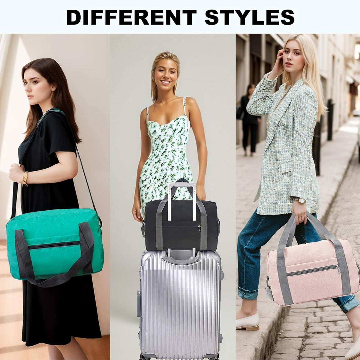 For Spirit Airlines Personal Item Bag 18x14x8 in Underseat Carry-on Luggage foldable Travel Duffle Bag for Airplanes (30L, Navy)