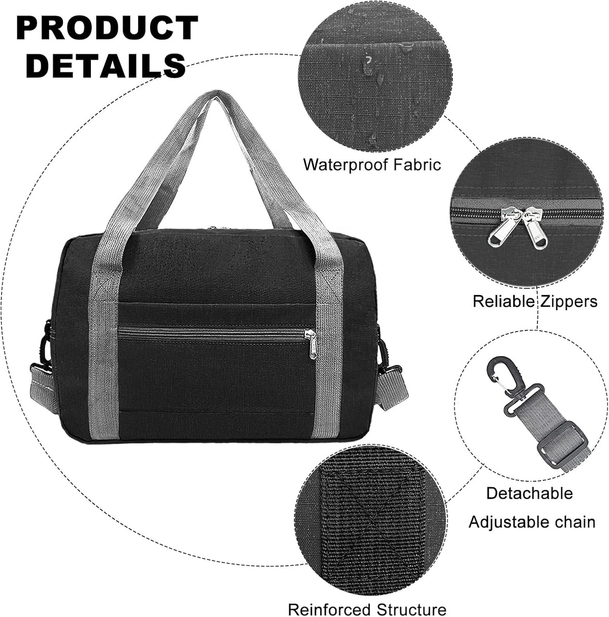 For Spirit Airlines Personal Item Bag 18x14x8 in Underseat Carry-on Luggage foldable Travel Duffle Bag for Airplanes (30L, Navy)
