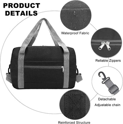 For Spirit Airlines Personal Item Bag 18x14x8 in Underseat Carry-on Luggage foldable Travel Duffle Bag for Airplanes (30L, Navy)