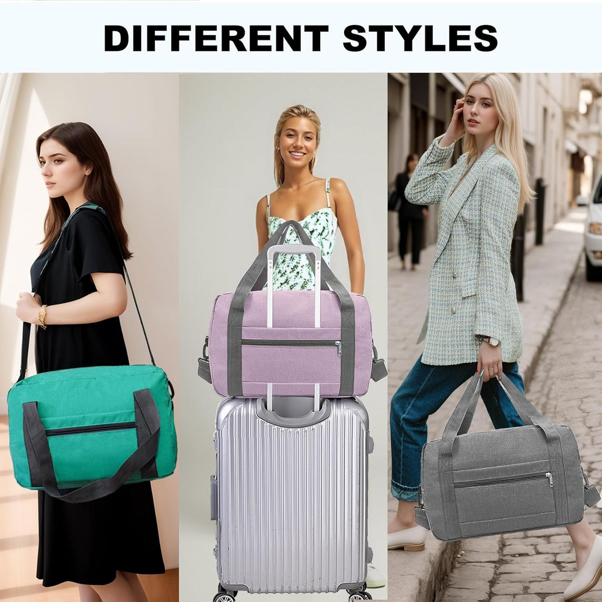 For Spirit Airlines Personal Item Bag 18x14x8 in Underseat Carry-on Luggage foldable Travel Duffle Bag for Airplanes (30L, Navy)
