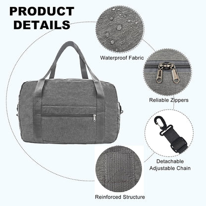 For Spirit Airlines Personal Item Bag 18x14x8 in Underseat Carry-on Luggage foldable Travel Duffle Bag for Airplanes (30L, Navy)