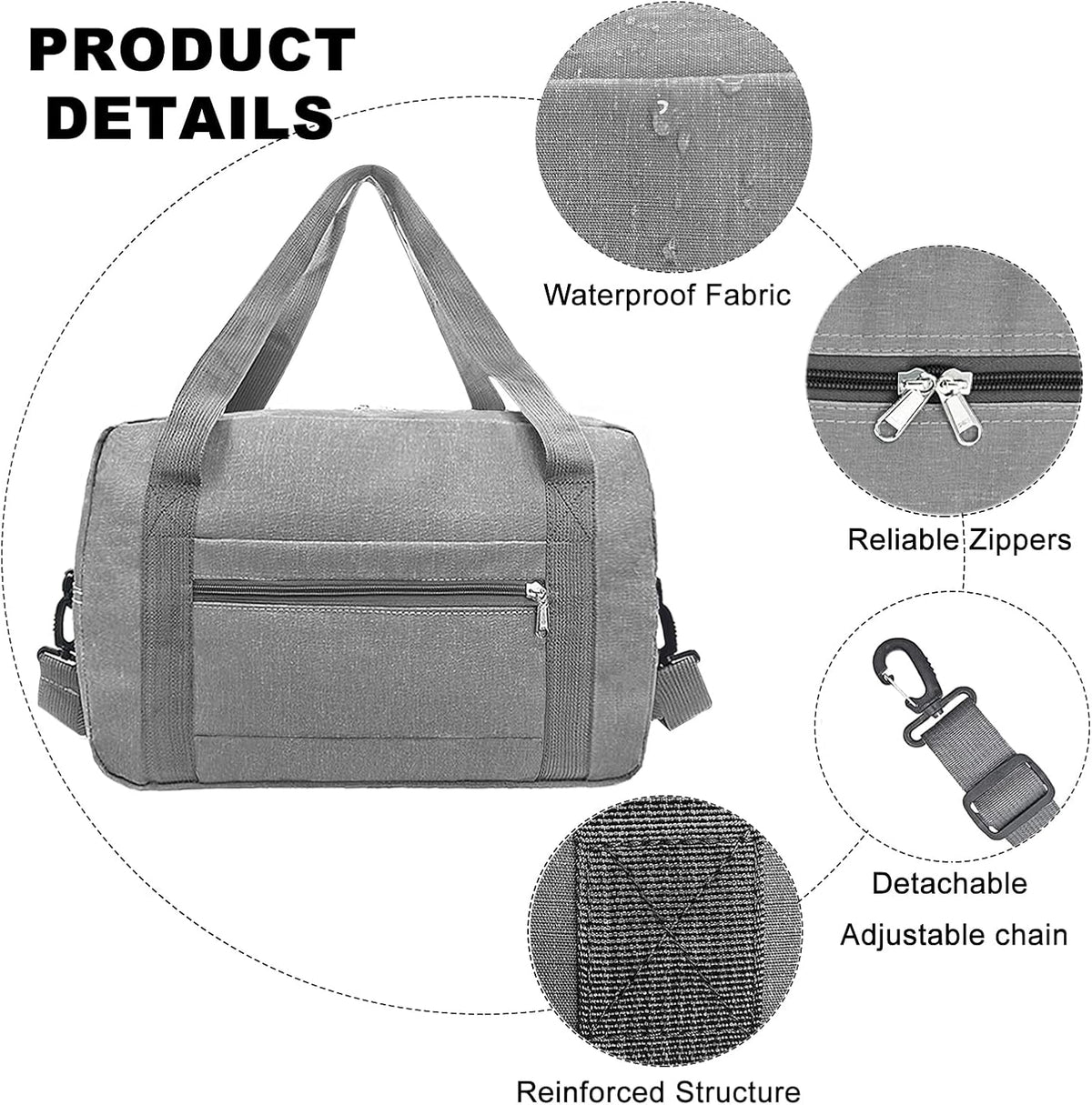 For Spirit Airlines Personal Item Bag 18x14x8 in Underseat Carry-on Luggage foldable Travel Duffle Bag for Airplanes (30L, Navy)