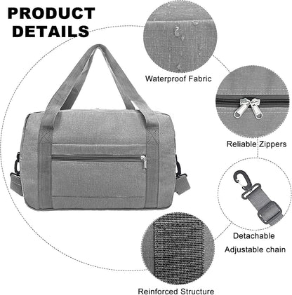 For Spirit Airlines Personal Item Bag 18x14x8 in Underseat Carry-on Luggage foldable Travel Duffle Bag for Airplanes (30L, Navy)
