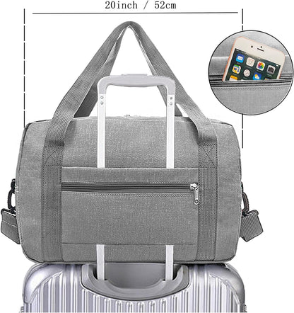 For Spirit Airlines Personal Item Bag 18x14x8 in Underseat Carry-on Luggage foldable Travel Duffle Bag for Airplanes (30L, Navy)