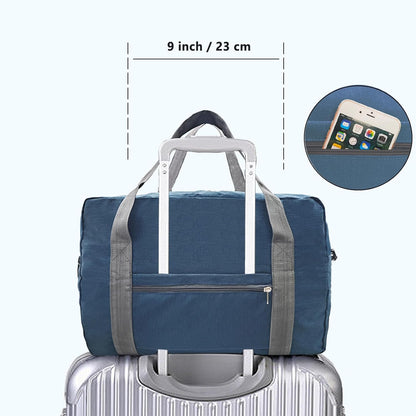 For Spirit Airlines Personal Item Bag 18x14x8 in Underseat Carry-on Luggage foldable Travel Duffle Bag for Airplanes (30L, Navy)