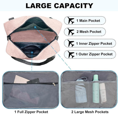 For Spirit Airlines Personal Item Bag 18x14x8 in Underseat Carry-on Luggage foldable Travel Duffle Bag for Airplanes (30L, Navy)