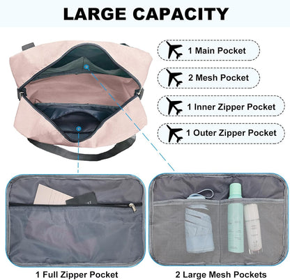 For Spirit Airlines Personal Item Bag 18x14x8 in Underseat Carry-on Luggage foldable Travel Duffle Bag for Airplanes (30L, Navy)