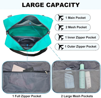 For Spirit Airlines Personal Item Bag 18x14x8 in Underseat Carry-on Luggage foldable Travel Duffle Bag for Airplanes (30L, Navy)
