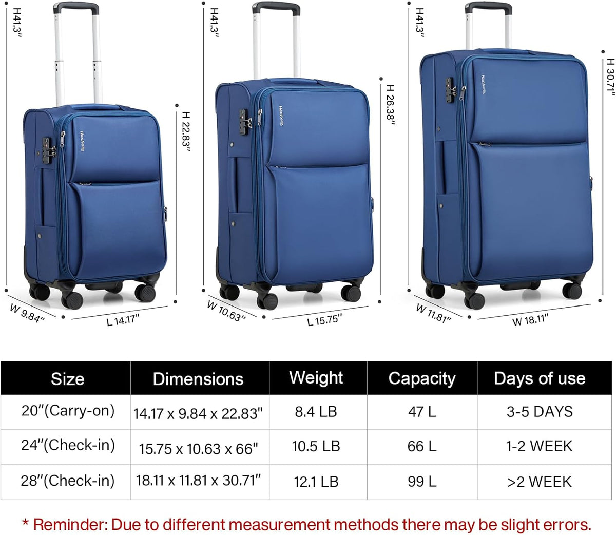 Underseat Carry On Luggage with Wheels, Spinner Small Suitcase, 16-Inch Rolling Under Seat Luggage, Softside Lightweight Carry On Bag for Airplane TSA Travel Personal Item, Black