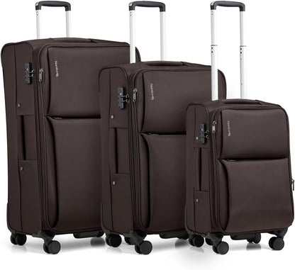 Underseat Carry On Luggage with Wheels, Spinner Small Suitcase, 16-Inch Rolling Under Seat Luggage, Softside Lightweight Carry On Bag for Airplane TSA Travel Personal Item, Black