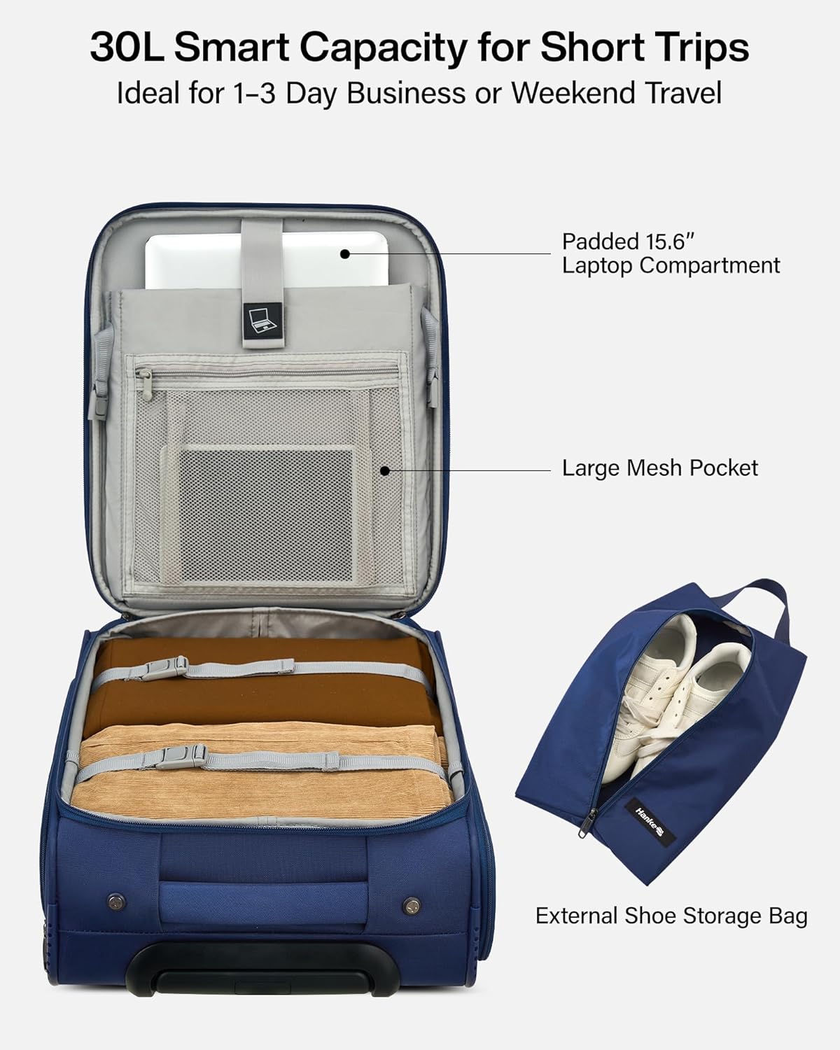 Underseat Carry On Luggage with Wheels, Spinner Small Suitcase, 16-Inch Rolling Under Seat Luggage, Softside Lightweight Carry On Bag for Airplane TSA Travel Personal Item, Black