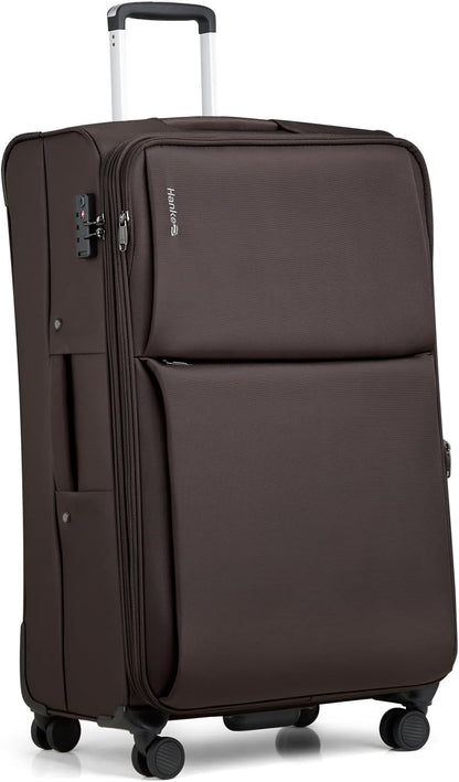 Underseat Carry On Luggage with Wheels, Spinner Small Suitcase, 16-Inch Rolling Under Seat Luggage, Softside Lightweight Carry On Bag for Airplane TSA Travel Personal Item, Black