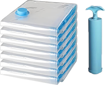 6-Pack Vacuum Storage Bags with Hand Pump - 15.7" X 23.6" Space-Saving Bags for Clothes, Bedding, and Travel