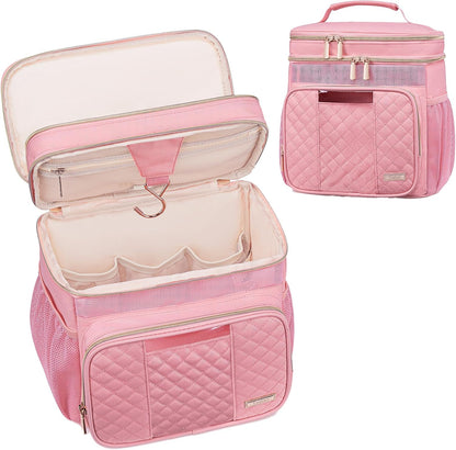 Large Leather Toiletry Bag for Women Men,Bathroom Bag,Water Resistant Shower Bag,Makeup Bag,Portable Shower Caddy for College Dorm,Hanging Travel Toiletry Bag with Transparent Waterproof Phone Pocket