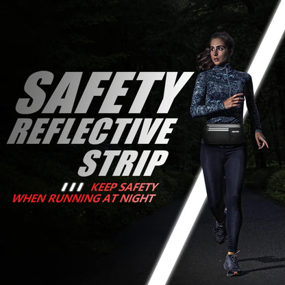 Slim Running Belt Fanny Packs for Women Men, Reflective Waist Pack Phone Holder for Walking Fitness Workout Exercise,Water Resistant Running Travel Belt Bag Jogging Pouch, Gym Accessories for Runner