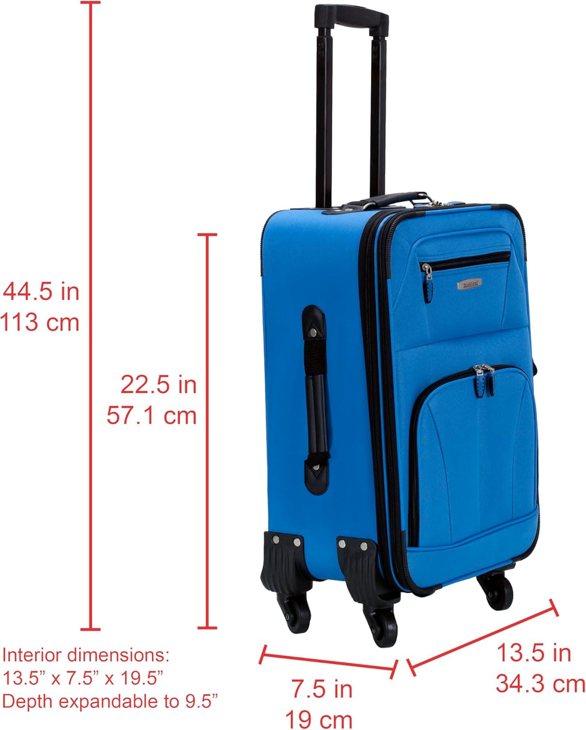 Pasadena Expandable Spinner Carry-on 19", Black