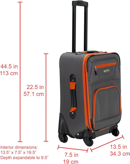 Pasadena Expandable Spinner Carry-on 19", Black