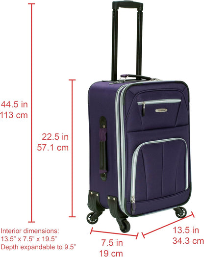 Pasadena Expandable Spinner Carry-on 19", Black
