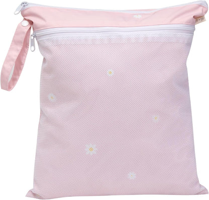 Wet Dry Bag, Dual Compartment, Water Resistant, Baby Gear | Swimwear storage, Stroller attachment, Daycare essentials, Clothing separation, Travel organization, Reusable