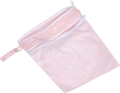 Wet Dry Bag, Dual Compartment, Water Resistant, Baby Gear | Swimwear storage, Stroller attachment, Daycare essentials, Clothing separation, Travel organization, Reusable