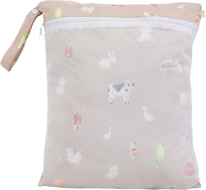 Wet Dry Bag, Dual Compartment, Water Resistant, Baby Gear | Swimwear storage, Stroller attachment, Daycare essentials, Clothing separation, Travel organization, Reusable
