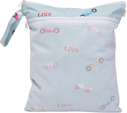 Wet Dry Bag, Dual Compartment, Water Resistant, Baby Gear | Swimwear storage, Stroller attachment, Daycare essentials, Clothing separation, Travel organization, Reusable