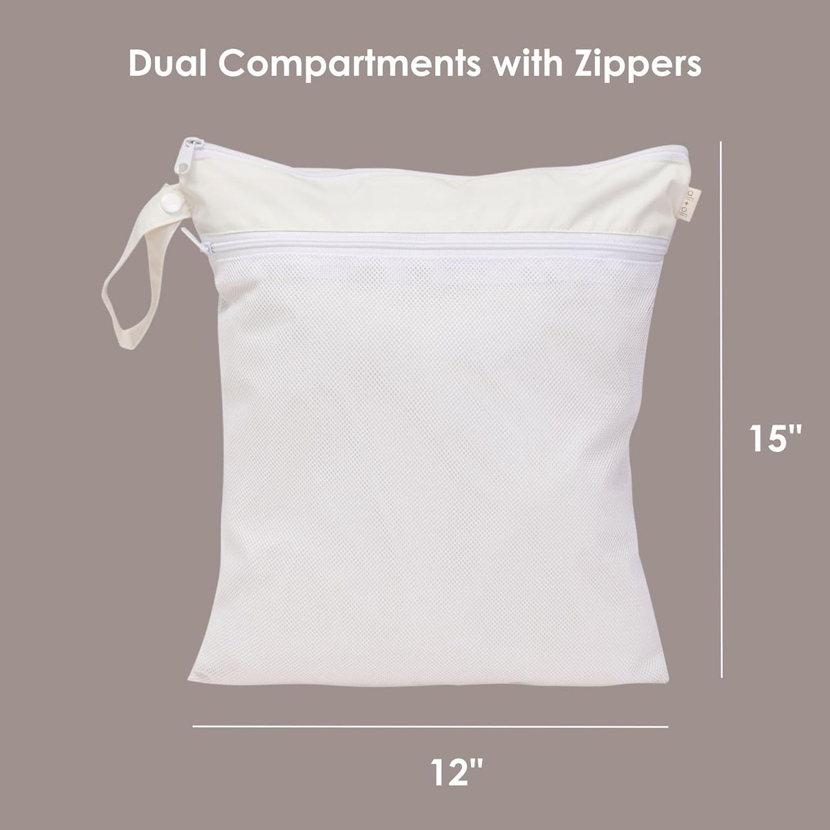 Wet Dry Bag, Dual Compartment, Water Resistant, Baby Gear | Swimwear storage, Stroller attachment, Daycare essentials, Clothing separation, Travel organization, Reusable