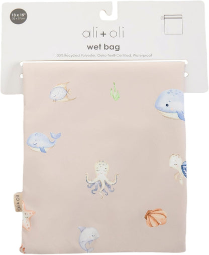 Wet Dry Bag, Dual Compartment, Water Resistant, Baby Gear | Swimwear storage, Stroller attachment, Daycare essentials, Clothing separation, Travel organization, Reusable