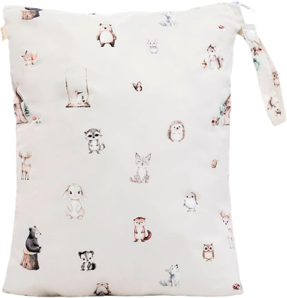 Wet Dry Bag, Dual Compartment, Water Resistant, Baby Gear | Swimwear storage, Stroller attachment, Daycare essentials, Clothing separation, Travel organization, Reusable