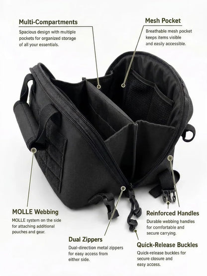 Toiletry Bag for Men, Hanging Travel Toiletry Bag with Modular Webbing, Shower Bag for Business Trip Camping, Men‘s Toiletry Travel Bag, Bathroom Travel Organizer,Tactical Organizer Black