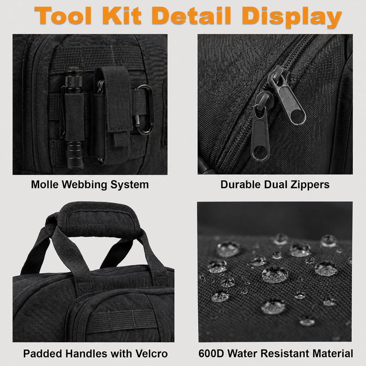 Toiletry Bag for Men, Hanging Travel Toiletry Bag with Modular Webbing, Shower Bag for Business Trip Camping, Men‘s Toiletry Travel Bag, Bathroom Travel Organizer,Tactical Organizer Black