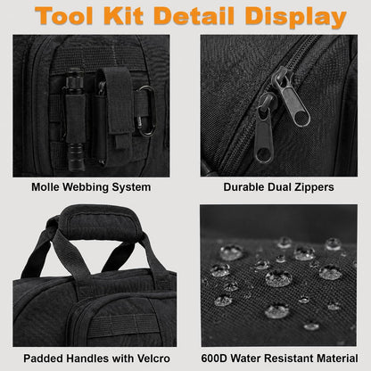 Toiletry Bag for Men, Hanging Travel Toiletry Bag with Modular Webbing, Shower Bag for Business Trip Camping, Men‘s Toiletry Travel Bag, Bathroom Travel Organizer,Tactical Organizer Black
