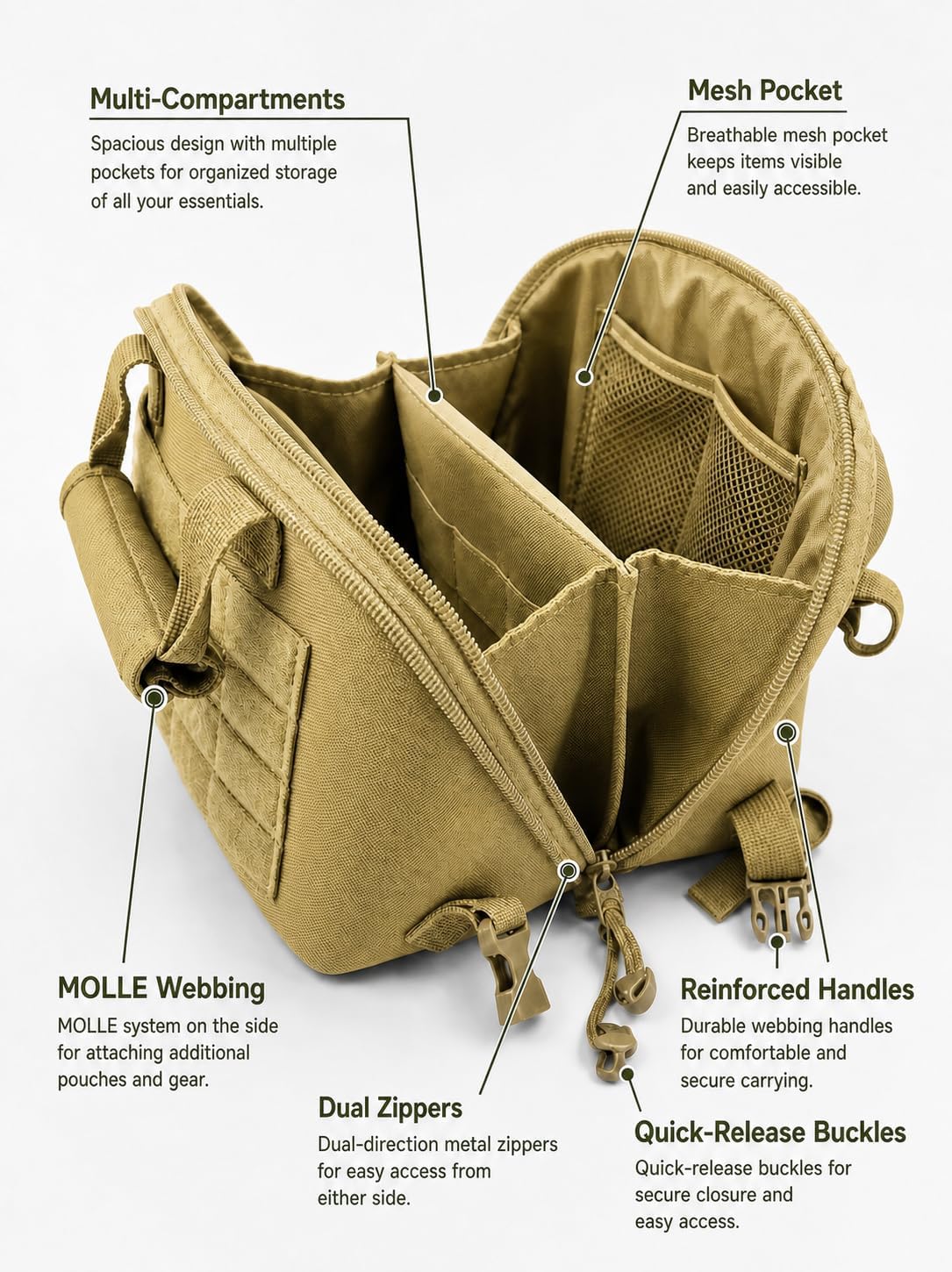 Toiletry Bag for Men, Hanging Travel Toiletry Bag with Modular Webbing, Shower Bag for Business Trip Camping, Men‘s Toiletry Travel Bag, Bathroom Travel Organizer,Tactical Organizer Black