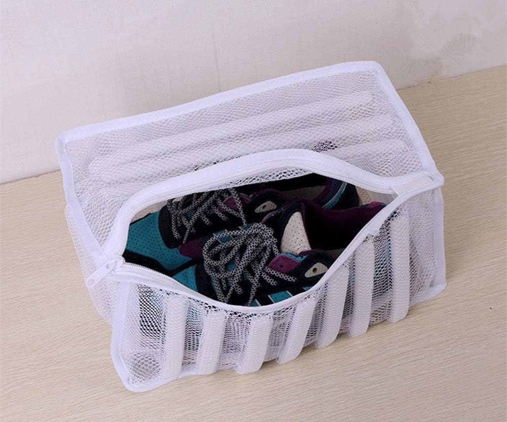 White Padded Mesh Laundry Bag Premium Zipper Heavy Duty Storage For Men Trainers,Running Shoes In Washing Machine Durable Washing Or Drying Sneakers,Underwear,Bra,Blouse,Clothing Rectangle