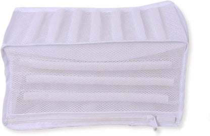White Padded Mesh Laundry Bag Premium Zipper Heavy Duty Storage For Men Trainers,Running Shoes In Washing Machine Durable Washing Or Drying Sneakers,Underwear,Bra,Blouse,Clothing Rectangle