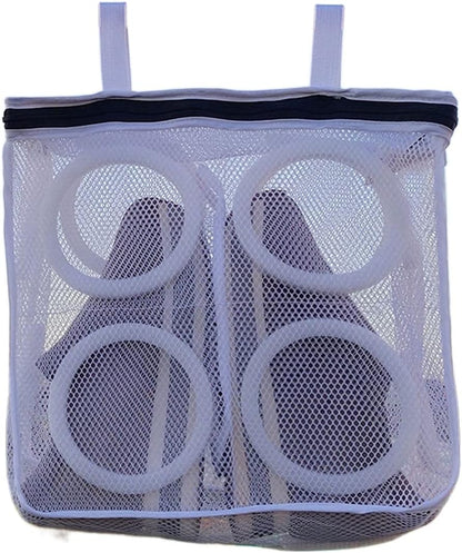 White Padded Mesh Laundry Bag Premium Zipper Heavy Duty Storage For Men Trainers,Running Shoes In Washing Machine Durable Washing Or Drying Sneakers,Underwear,Bra,Blouse,Clothing Rectangle