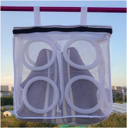White Padded Mesh Laundry Bag Premium Zipper Heavy Duty Storage For Men Trainers,Running Shoes In Washing Machine Durable Washing Or Drying Sneakers,Underwear,Bra,Blouse,Clothing Rectangle