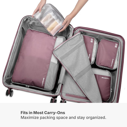 Cloverland Packing Cubes, 5-Piece Set, Mauve