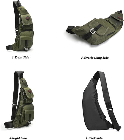 Sling Bag Chest Shoulder Backpack Crossbody Bags Casual Daypack for Men Women