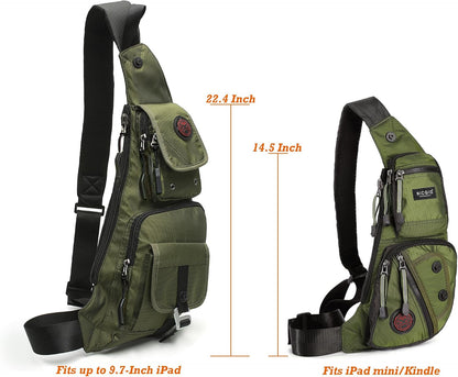 Sling Bag Chest Shoulder Backpack Crossbody Bags Casual Daypack for Men Women