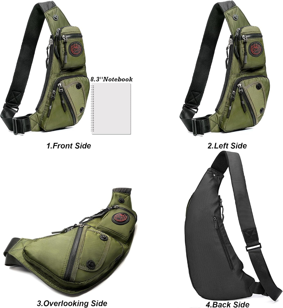 Sling Bag Chest Shoulder Backpack Crossbody Bags Casual Daypack for Men Women